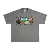 Tornado Peace Love Percheron Horse Urban Heavy Tee - LillyAllenDesigns