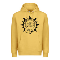 Antique Gold church of the toad of light psychedelic frog Premium Hoodie - artisFamous