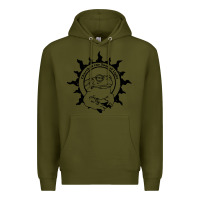 Army Green church of the toad of light psychedelic frog Premium Hoodie - artisFamous