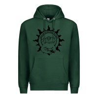 Sports Green church of the toad of light psychedelic frog Premium Hoodie - artisFamous