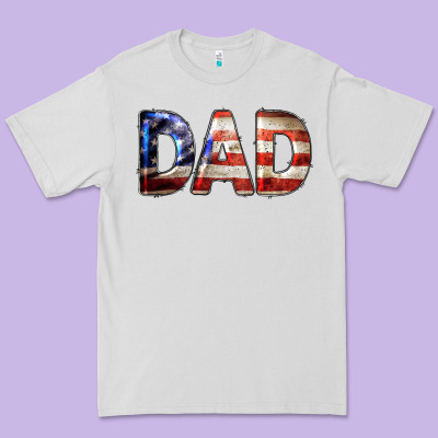 American Flag Dad 4th Of July Premium Tee Designed By Lillyallendesigns
