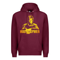 Burgundy macgyver actor movie Premium Hoodie - artisFamous