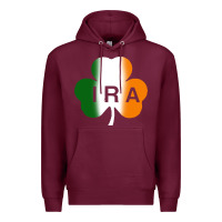 Burgundy ira irish lucky shamrock Premium Hoodie - artisFamous