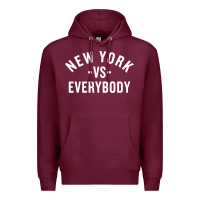 Burgundy new york vs everybody Premium Hoodie - artisFamous