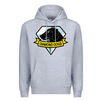 Heather Grey diamond dogs classic Premium Hoodie - artisFamous