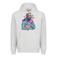 Dove Grey skeletor's hug cat Premium Hoodie - artisFamous