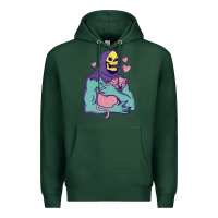 Sports Green skeletor's hug cat Premium Hoodie - artisFamous