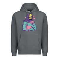 Rock skeletor's hug cat Premium Hoodie - artisFamous