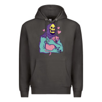 Smoke skeletor's hug cat Premium Hoodie - artisFamous