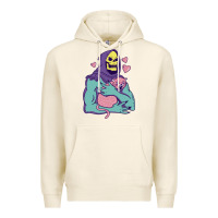 Tofu skeletor's hug cat Premium Hoodie - artisFamous