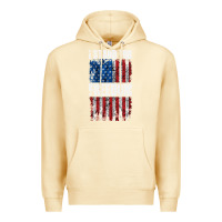 Pina Colada I STAND FOR FREEDOM WITH A DISTRESSED AMERICAN FLAG Premium Hoodie - artisFamous