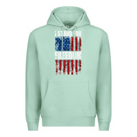Seafoam I STAND FOR FREEDOM WITH A DISTRESSED AMERICAN FLAG Premium Hoodie - artisFamous
