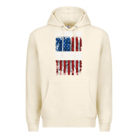 Tofu I STAND FOR FREEDOM WITH A DISTRESSED AMERICAN FLAG Premium Hoodie - artisFamous