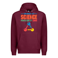 Burgundy UNIVERSITY OF SCIENCE PROFESSOR OF LOGIC Premium Hoodie - artisFamous