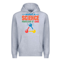 Heather Grey UNIVERSITY OF SCIENCE PROFESSOR OF LOGIC Premium Hoodie - artisFamous