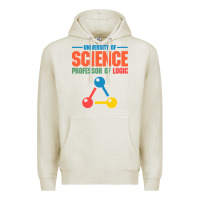 Oatmeal Heather UNIVERSITY OF SCIENCE PROFESSOR OF LOGIC Premium Hoodie - artisFamous