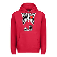 Cardinal dad skeleton halloween beer pizza Premium Hoodie - artisFamous