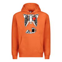 Carrot dad skeleton halloween beer pizza Premium Hoodie - artisFamous