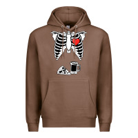 Chestnut dad skeleton halloween beer pizza Premium Hoodie - artisFamous