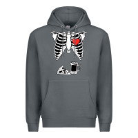 Rock dad skeleton halloween beer pizza Premium Hoodie - artisFamous