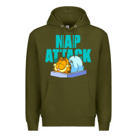 Army Green nap attack Premium Hoodie - artisFamous