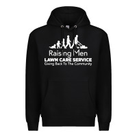 Black raising men lawn care Premium Hoodie - artisFamous