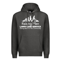 Charcoal Heather raising men lawn care Premium Hoodie - artisFamous