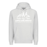 Dove Grey raising men lawn care Premium Hoodie - artisFamous