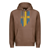 Chestnut Sweden Swedish Roots American Flag | Canadian Roots Premium Hoodie - artisFamous