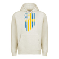 Sweden Swedish Roots American Flag | Canadian Roots Premium Hoodie | Teevron
