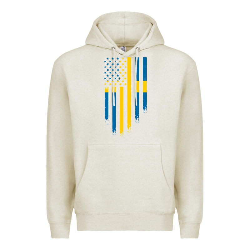 Sweden Swedish Roots American Flag | Canadian Roots Premium Hoodie by artisFamous | Teevron