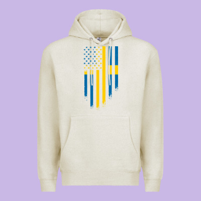 Sweden Swedish Roots American Flag | Canadian Roots Premium Hoodie Designed By Artisfamous