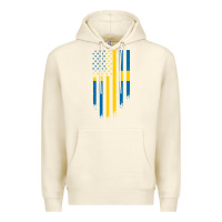 Sandshell Sweden Swedish Roots American Flag | Canadian Roots Premium Hoodie - artisFamous