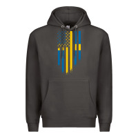 Smoke Sweden Swedish Roots American Flag | Canadian Roots Premium Hoodie - artisFamous