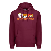 Burgundy send noods Premium Hoodie - artisFamous