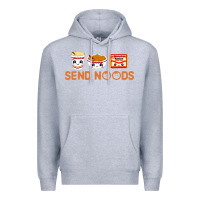 Heather Grey send noods Premium Hoodie - artisFamous