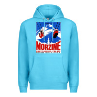 Ocean Blue Savoie France Blue Premium Hoodie - artisFamous