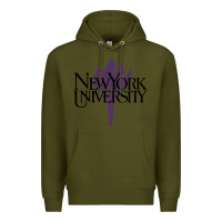 Army Green New York University Premium Hoodie - artisFamous