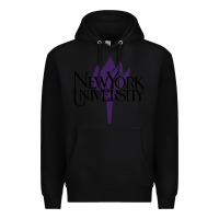 Black New York University Premium Hoodie - artisFamous