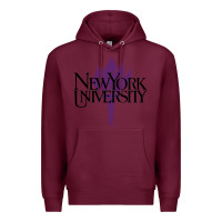Burgundy New York University Premium Hoodie - artisFamous