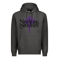 Charcoal Heather New York University Premium Hoodie - artisFamous