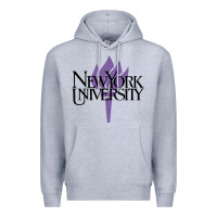 Heather Grey New York University Premium Hoodie - artisFamous