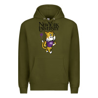 Army Green New York University Premium Hoodie - artisFamous