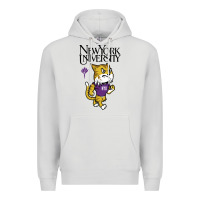 Dove Grey New York University Premium Hoodie - artisFamous