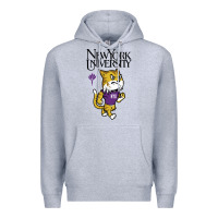 Heather Grey New York University Premium Hoodie - artisFamous