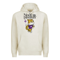 Oatmeal Heather New York University Premium Hoodie - artisFamous