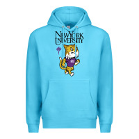 Ocean Blue New York University Premium Hoodie - artisFamous
