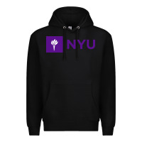 Black nyu new york university purple Premium Hoodie - artisFamous