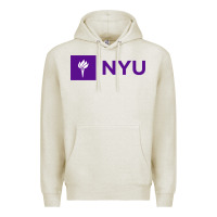 Oatmeal Heather nyu new york university purple Premium Hoodie - artisFamous