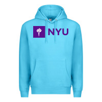 Ocean Blue nyu new york university purple Premium Hoodie - artisFamous